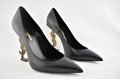 Yves Saint Laurent YSL Logo Opyum       110 Black Bronze Gold Heel Pump SLP shoe